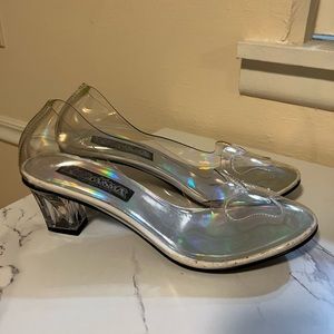 Y2K Vintage Clear Iridescent Butterfly Pumps